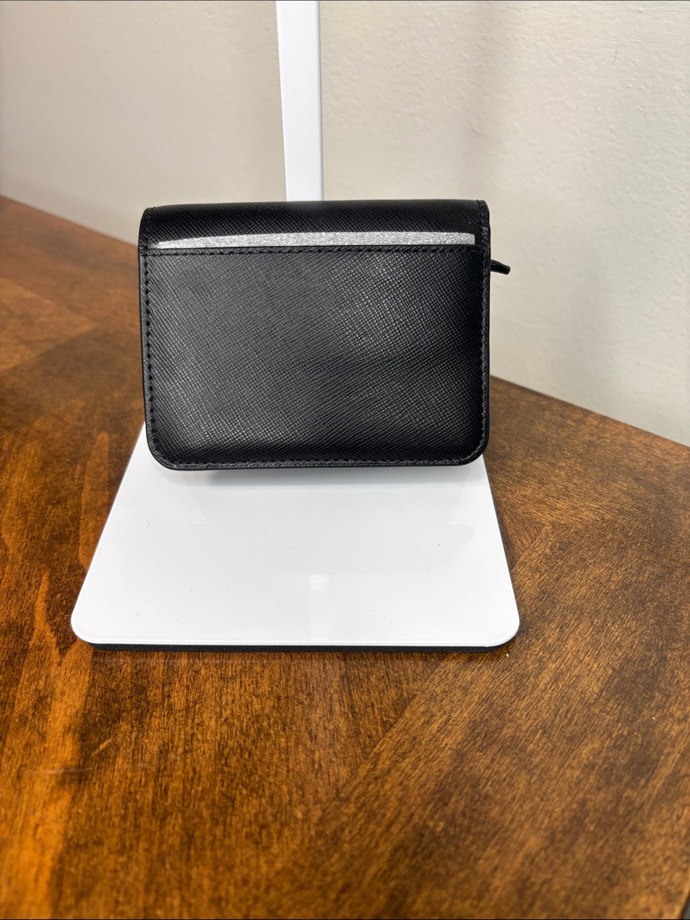 Kate Spade Black Saffiano Leather Compact Snap Wallet- New - Picture 3 of 8